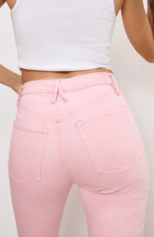 GOOD AMERICAN GOOD AMERICAN GOOD STANDARD RAW HEM KICK FLARE JEANS