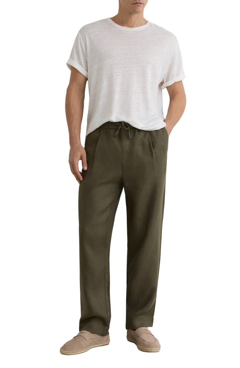 Reiss Langley Linen T-Shirt, Alternate, color, White