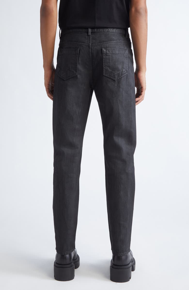 Rick Owens DRKSHDW Fog Cut Coated Jeans, Alternate, color, Black Wax