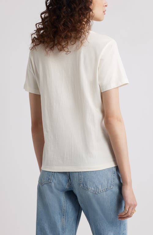 Treasure & Bond Cotton Crewneck T-shirt In Ivory Egret