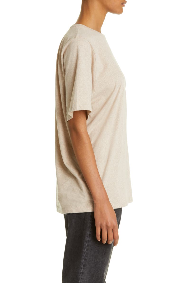 TOTEME Oversize Organic Cotton T-Shirt, Alternate, color, Beige Melange