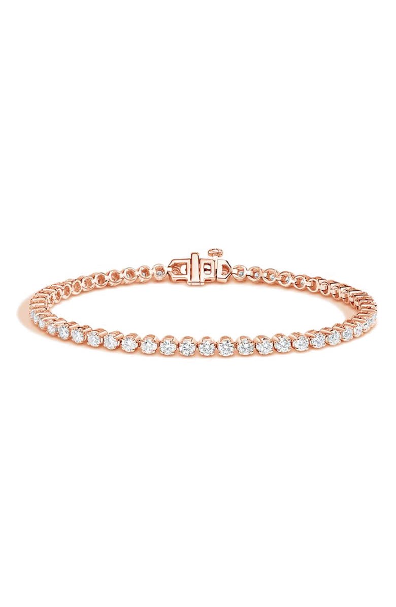 Badgley Mischka Collection 14K Rose Gold Round Diamond Tennis Bracelet - 3.2ct., Main, color, 