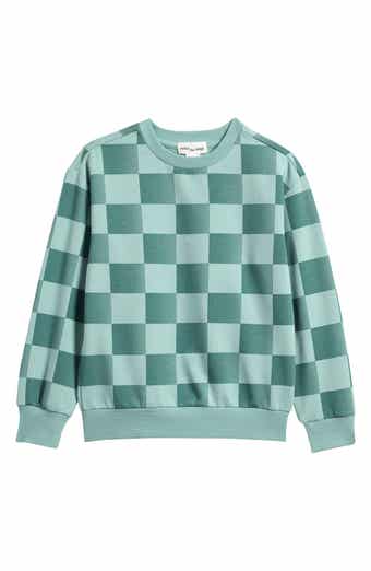 Kids' Plaid Checkerboard Stretch Cotton Sweatshirt