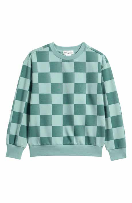 Kids' Plaid Checkerboard Stretch Cotton Sweatshirt