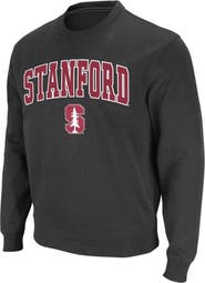 COLOSSEUM Men's Colosseum Charcoal Stanford Cardinal Arch & Logo Crew Neck Sweatshirt