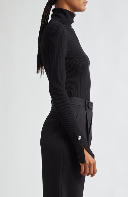 A.l.c . Jett Rib Turtleneck Sweater In Black
