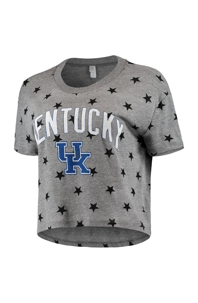 ALTERNATIVE APPAREL Women's Alternative Apparel Gray Kentucky Wildcats Headliner Stars Cropped Tri-Blend T-Shirt, Alternate, color,