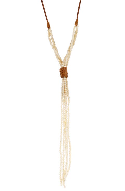Beaded Tassel Y-Necklace