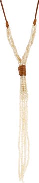OLIVIA WELLES Beaded Tassel Y-Necklace