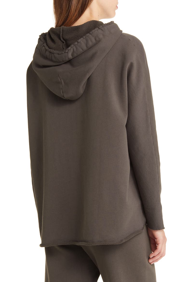 Kane Fleece Capelet Hoodie, Alternate, color, STEEL GREY