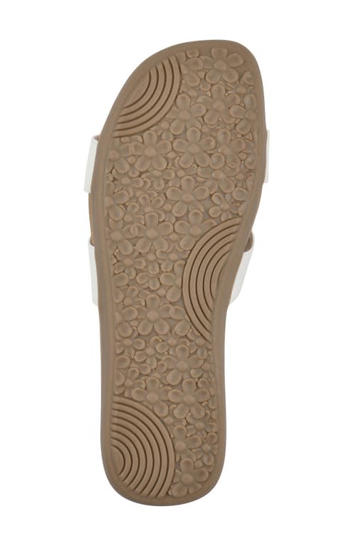 Cliffs By White Mountain Fraida Slide Sandal In White Nubuck