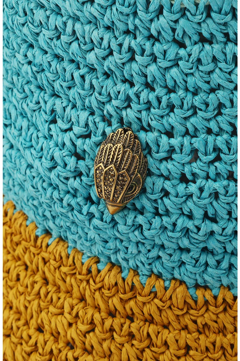 Colorblock Raffia Bucket Hat, Alternate, color, MINT LEAF