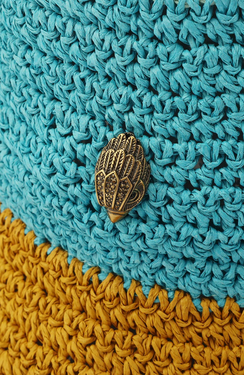 Kurt Geiger London Colorblock Raffia Bucket Hat, Alternate, color, 