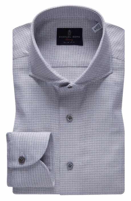 Emanuel Berg Slim Fit Extra Fine Dobby Dress Shirt