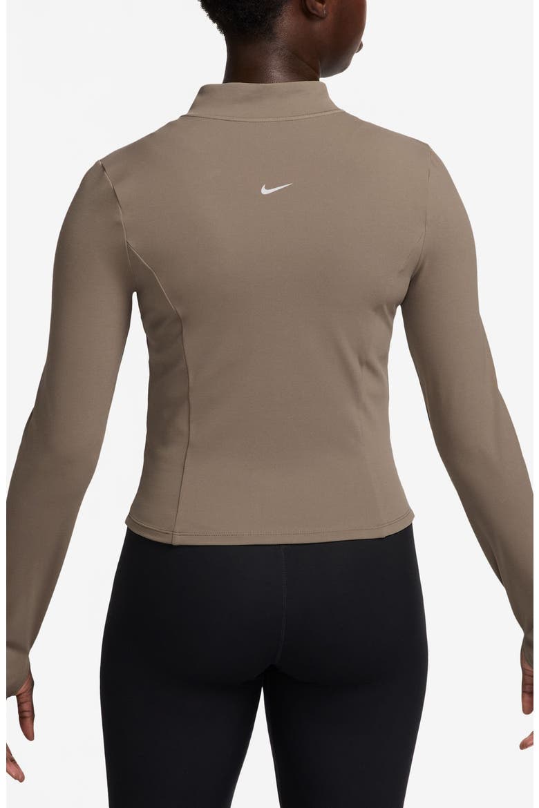 Zenvy Dri-FIT Long-Sleeve Full Zip Top, Alternate, color, 233 MINKBN/WHITE