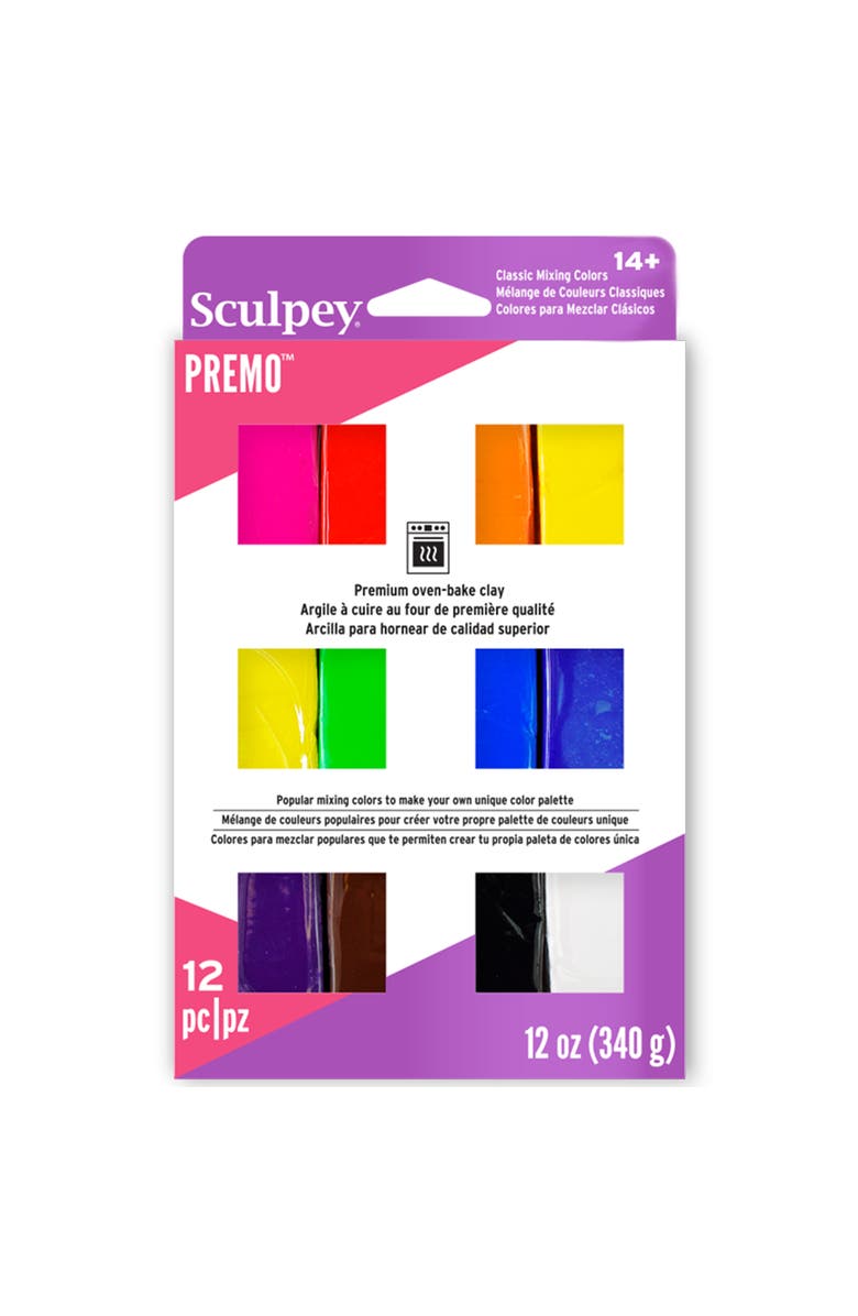 Sculpey Multipack, Classic Mixing Colors, 12 Shades, 1oz Bars, Main, color,