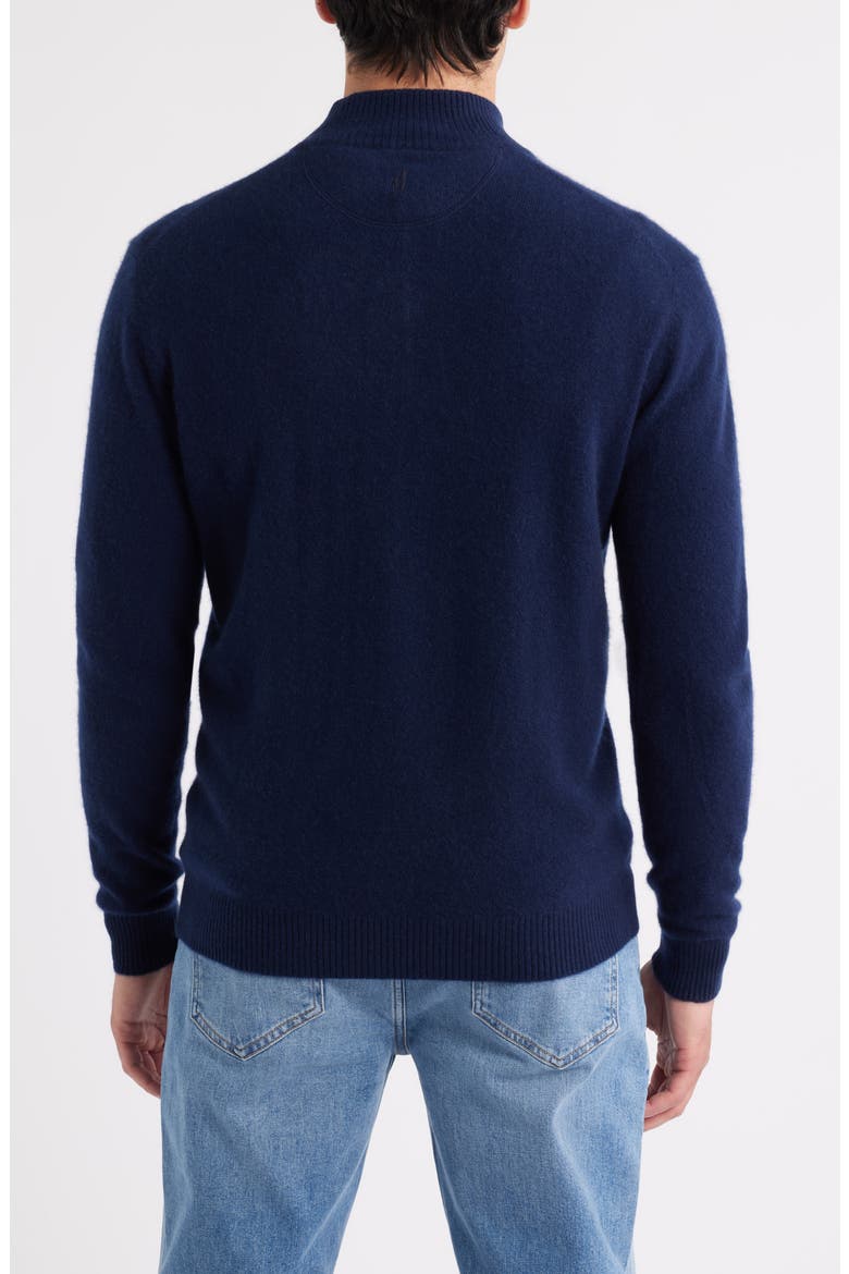 Niccolo Cashmere Quarter Zip Sweater, Alternate, color, NAVY