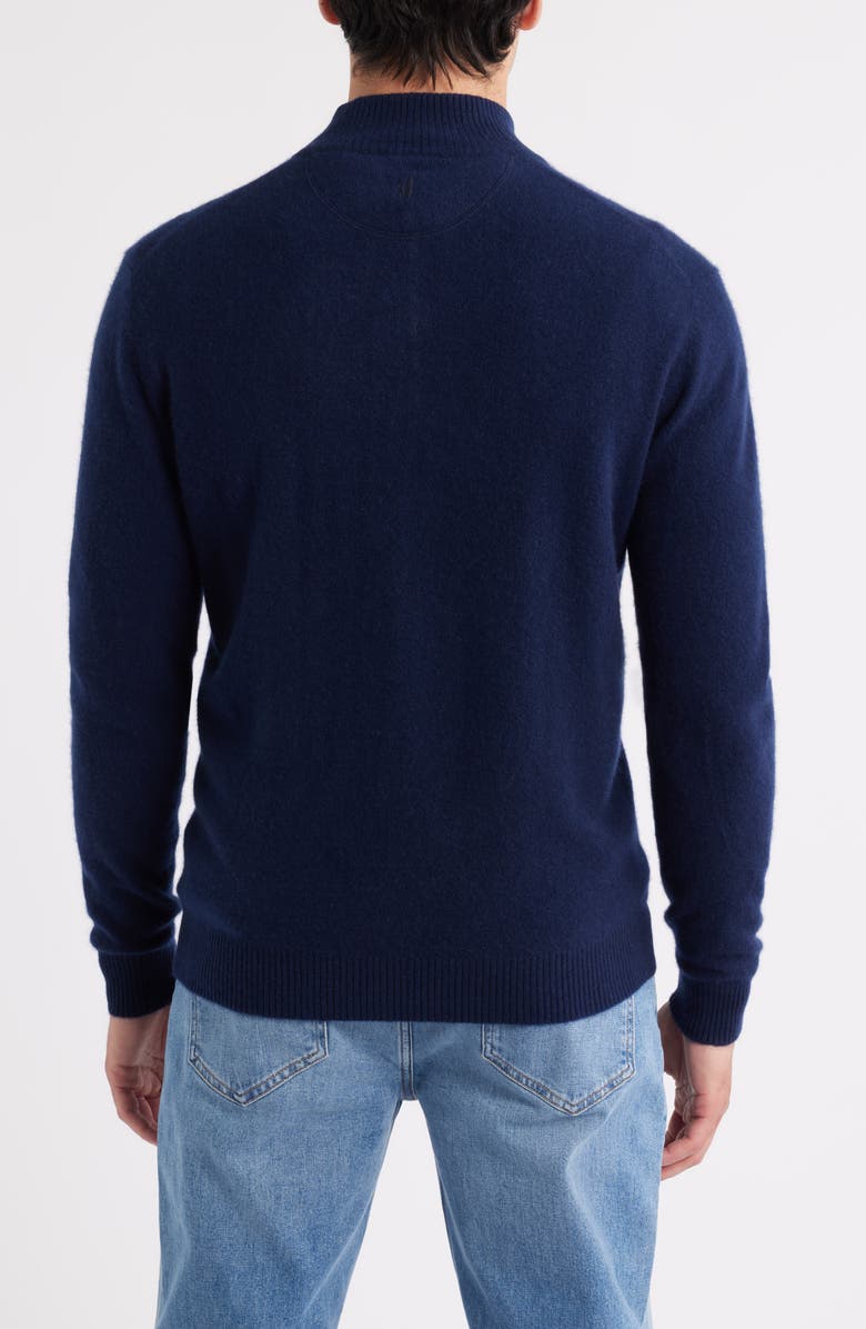 johnnie-O Niccolo Cashmere Quarter Zip Sweater, Alternate, color, Navy