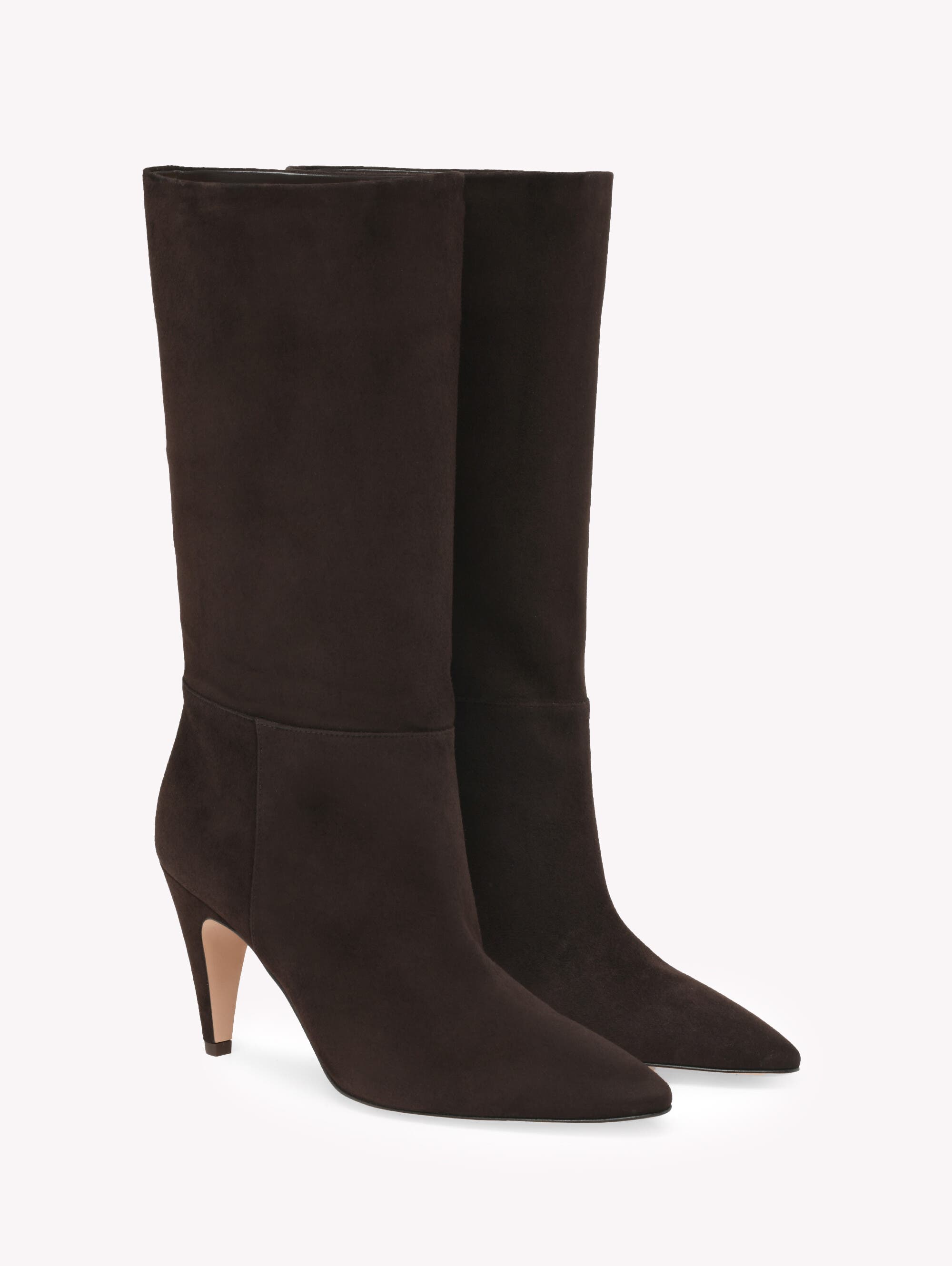 Elise Booties, Alternate, color, Moka Brown Suede