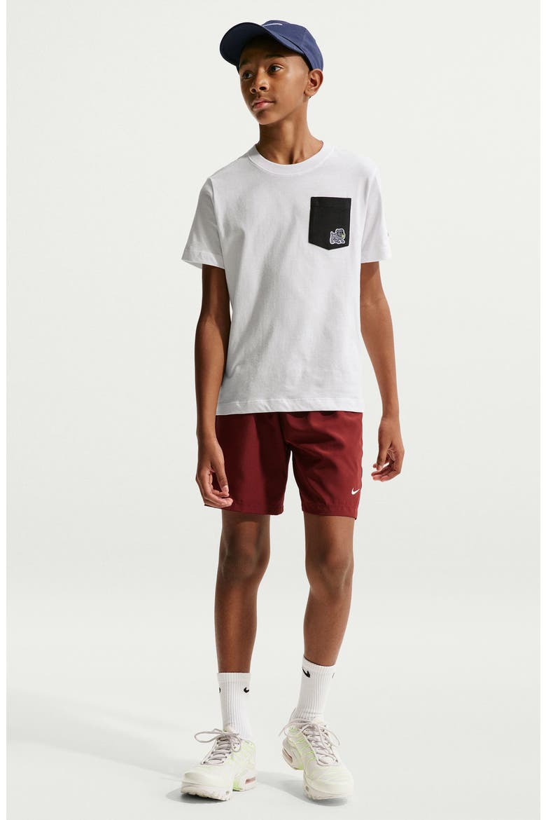 Kids' Sportswear Pocket T-Shirt, Main, color, WHITE/ BLACK