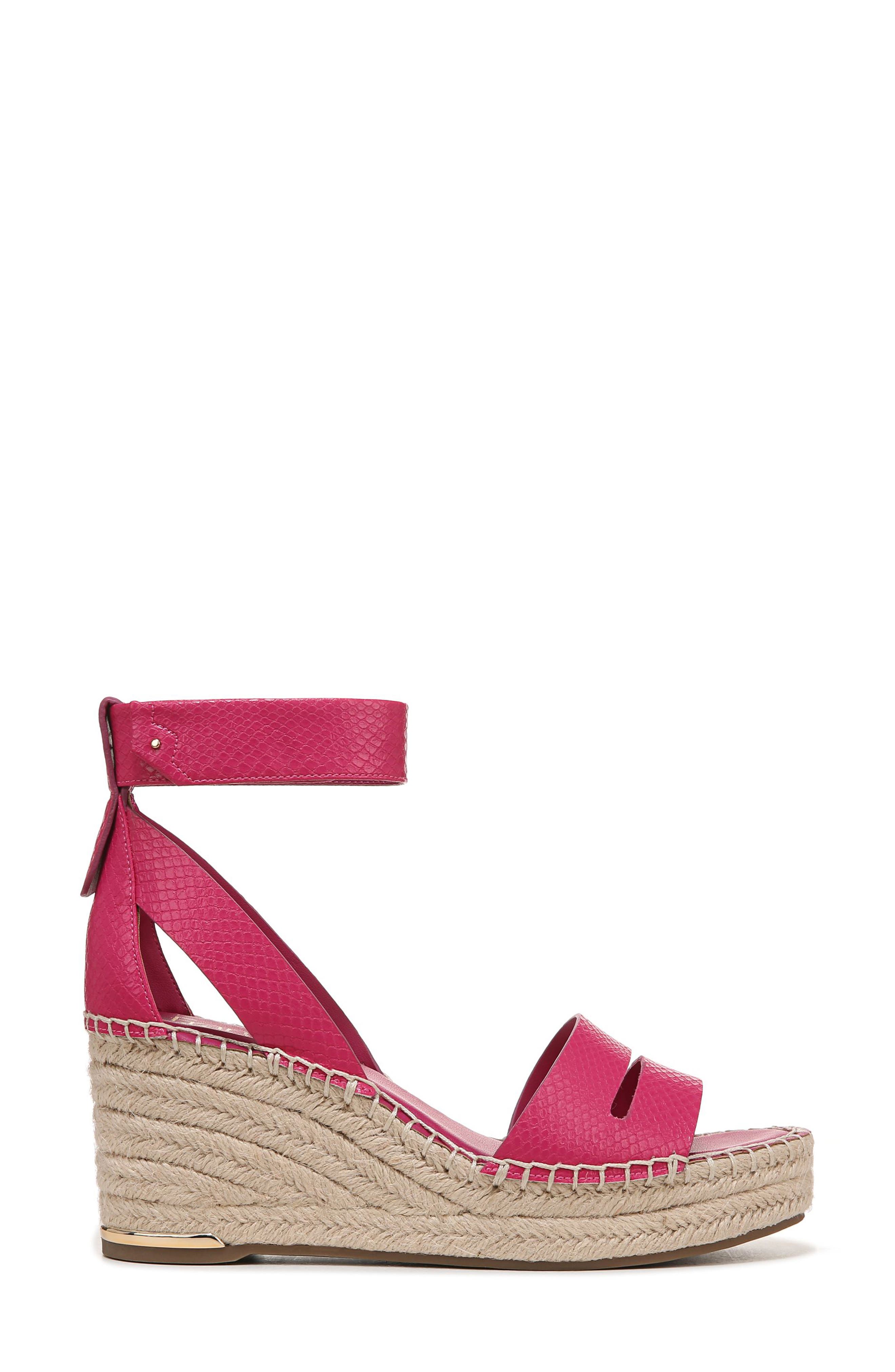 Callia Wedge Sandal, Alternate, color, FUCHSIA