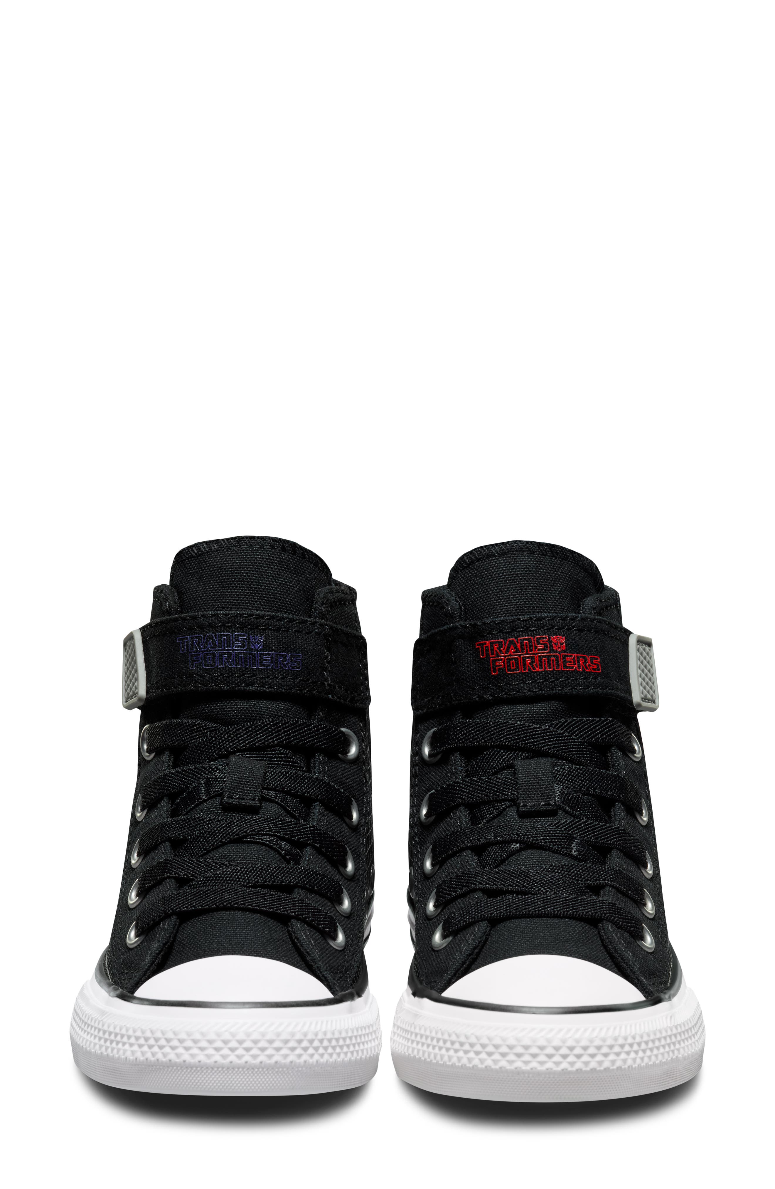 Converse Kids' Chuck Taylor All Star 1V High Top Sneaker, Alternate, color, Black/ White/ Red