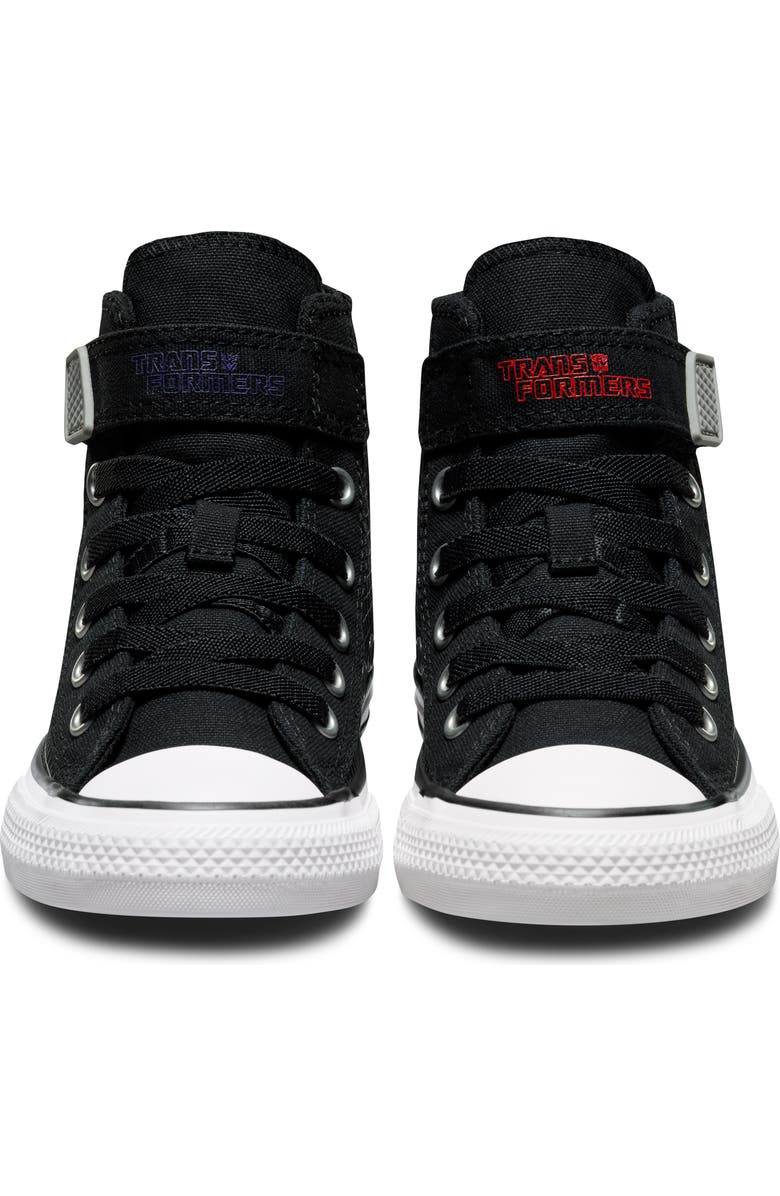 Converse Kids' Chuck Taylor All Star 1V High Top Sneaker, Alternate, color, Black/ White/ Red