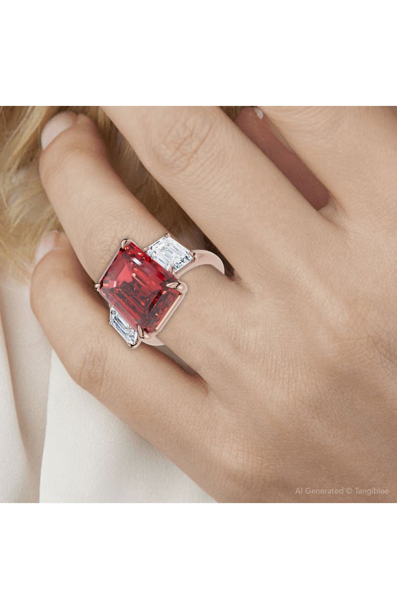 Bliss Diamond 13Ct Ruby & Diamond Ring 14k Gold or Platinum Lab Grown, Alternate, color, 