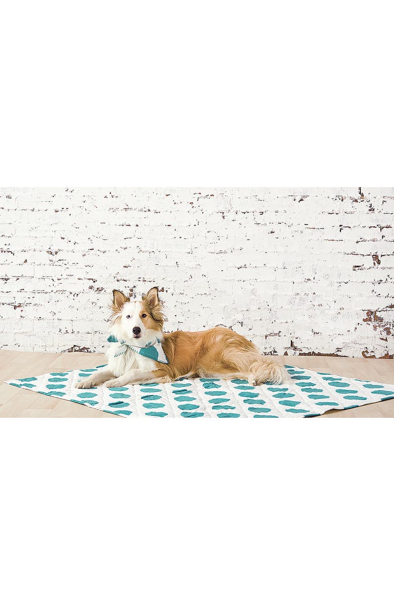 carol & frank Lagoon Dot Pet Quilt 44" x 50", Alternate, color, Blue