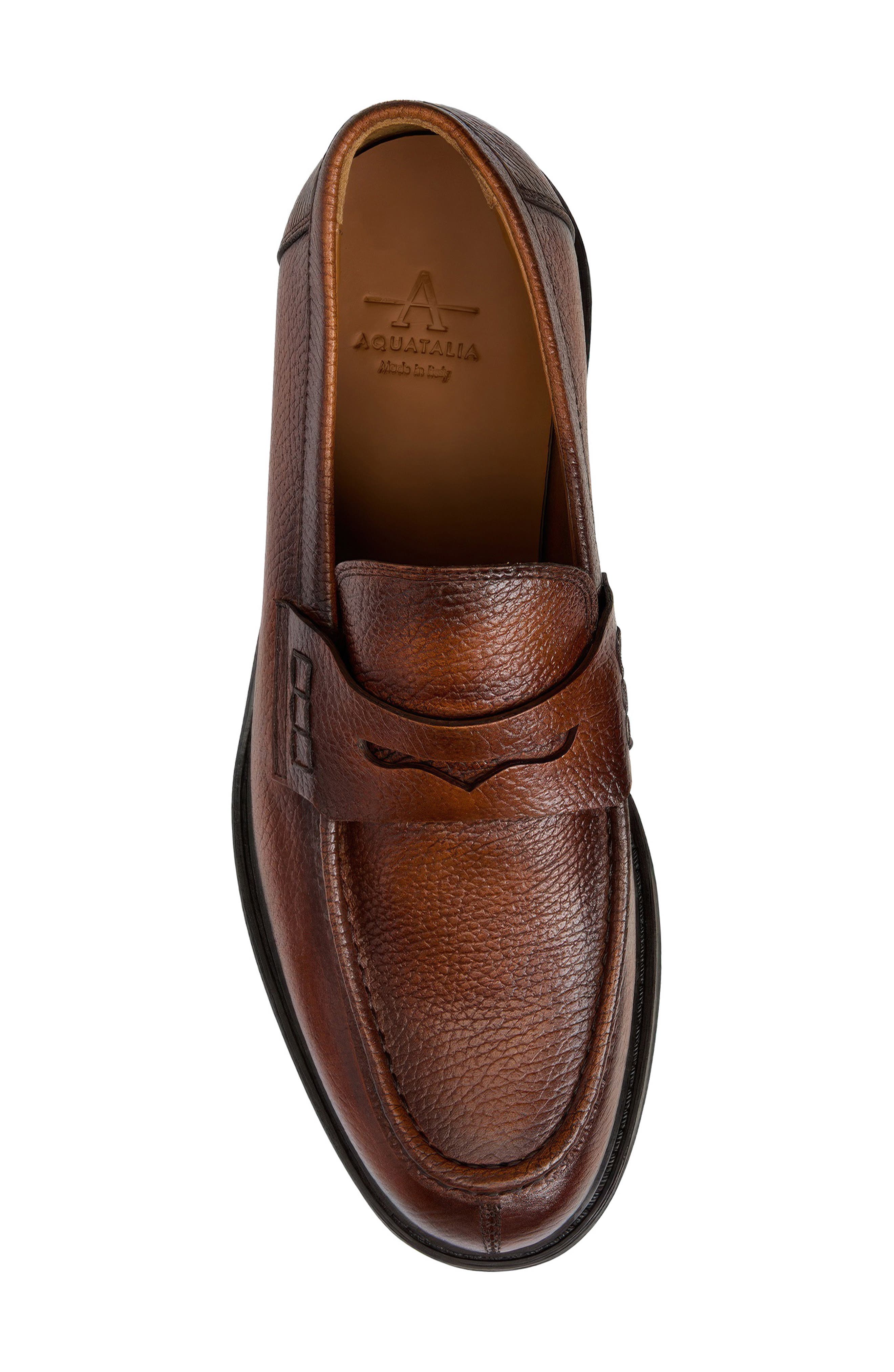 Bergamo Weatherproof Penny Loafer, Alternate, color, COGNAC TUMBLED