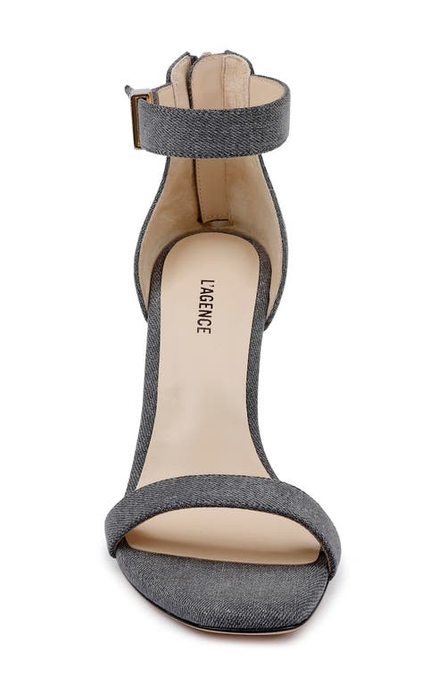 L'agence Thea Ankle Strap Sandal In Grey