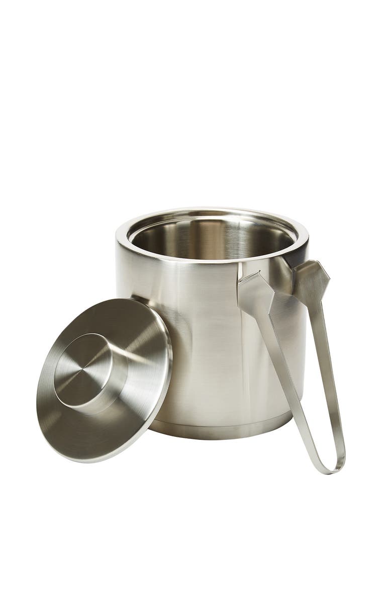 The Conran Shop Brushed Stainless Steel Ice Bucket & Tongs Set, Alternate, color, 
