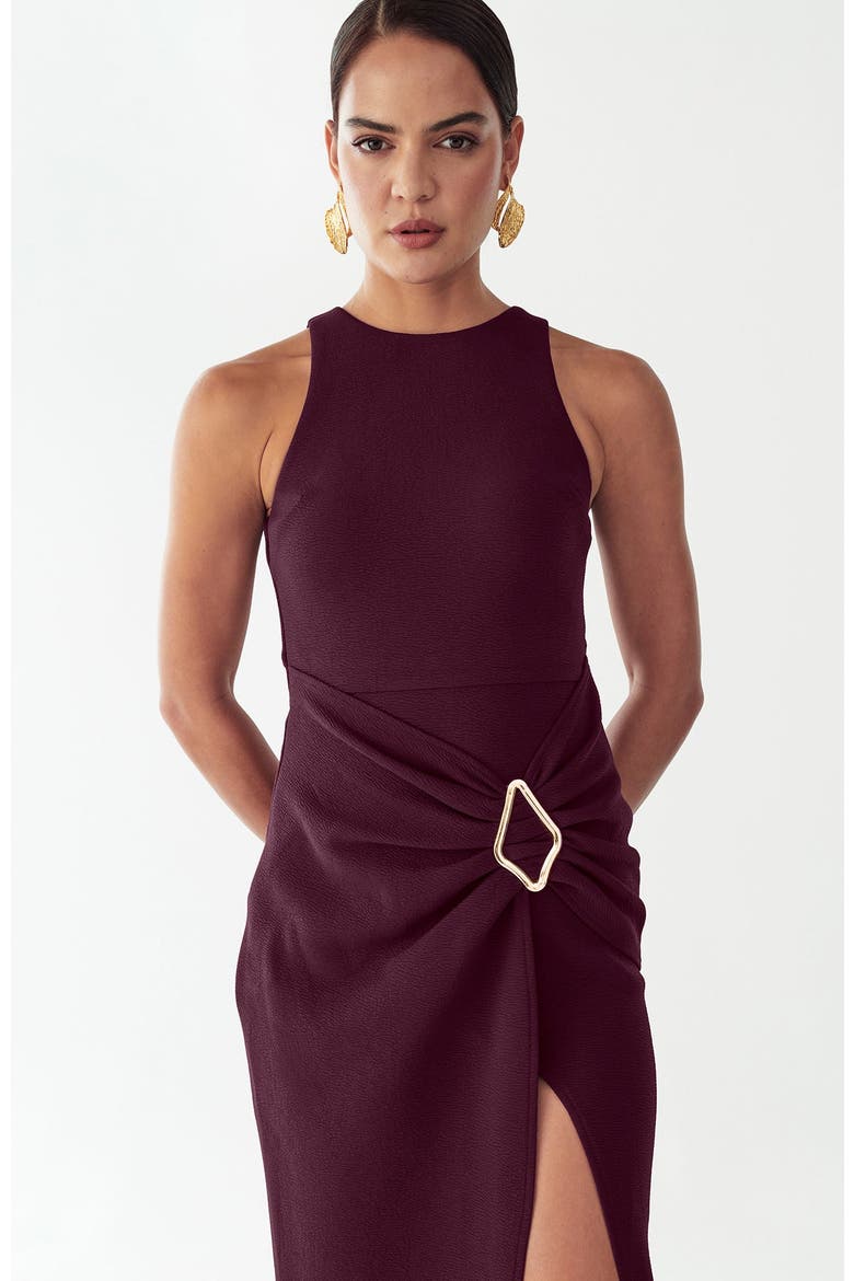 Soraye Midi Dress, Alternate, color, Wine