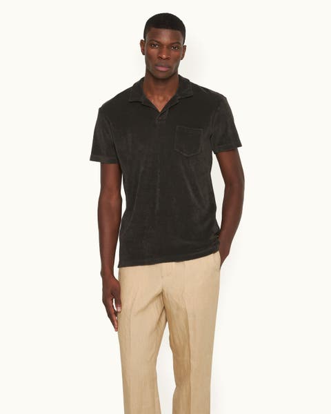 Terry Towelling Tailored Fit Towelling Polo Shirt