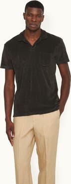 Orlebar Brown Terry Towelling Tailored Fit Towelling Polo Shirt