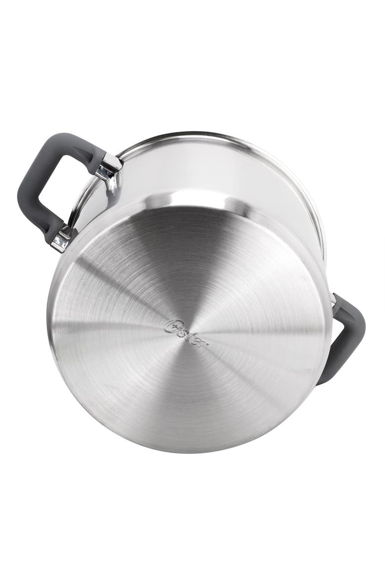 6.5 Quart Brushed Stainless Steel Stock Pot with Lid, Alternate, color, Silver