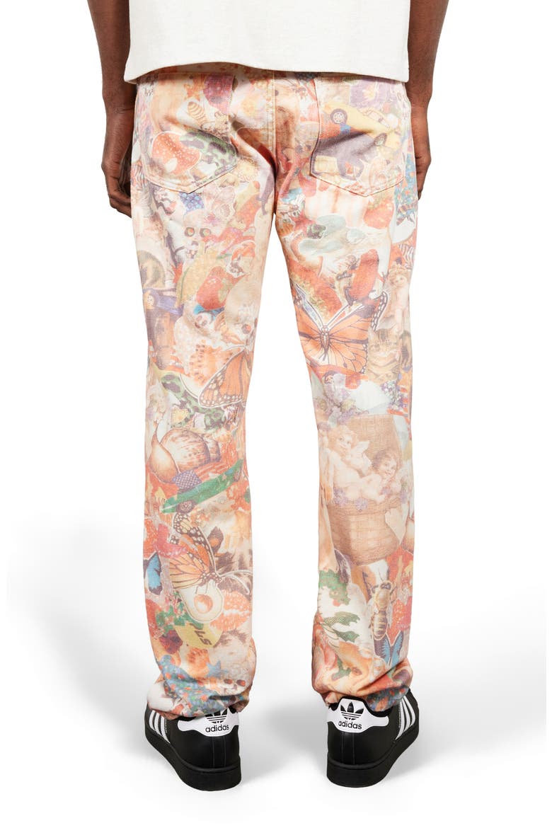 Stickers Straight Leg Jeans, Alternate, color, MULTI