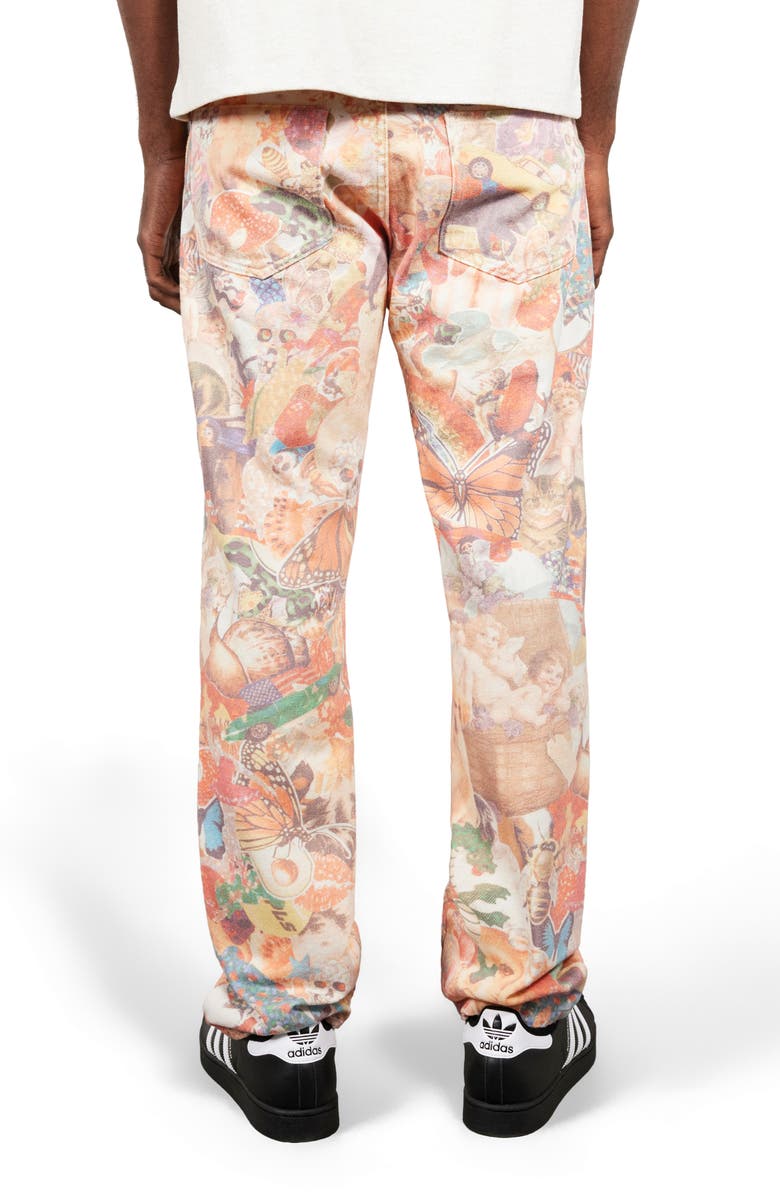 PLEASURES Stickers Straight Leg Jeans, Alternate, color, Multi