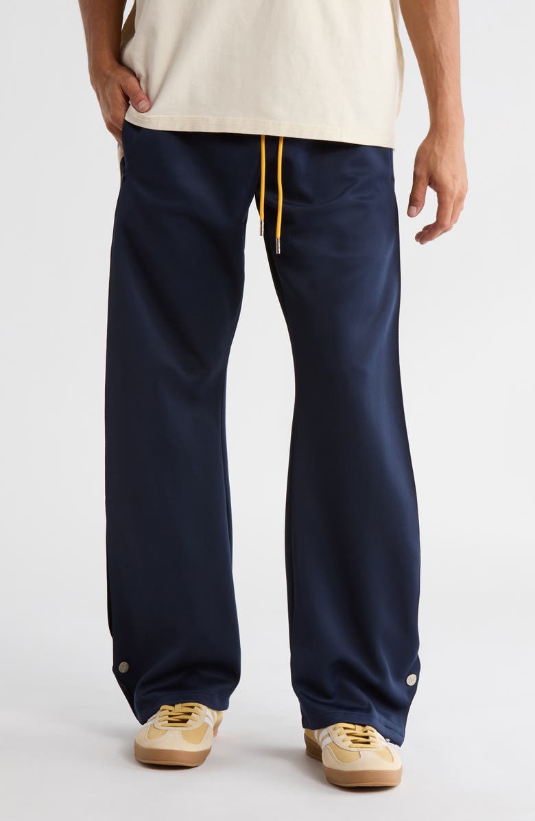 DIET STARTS MONDAY Stripe Side Snap Sweatpants, Main, color, Navy/Blue