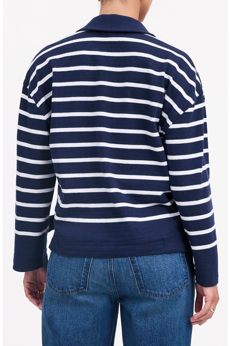 Stripe Long Sleeve Rugby Shirt, Alternate, color, TRUE MIDNIGHT
