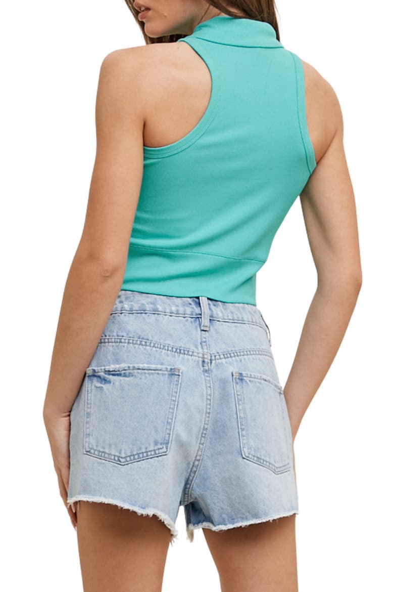 Ribbed Collared Tank, Alternate, color, COASTAL