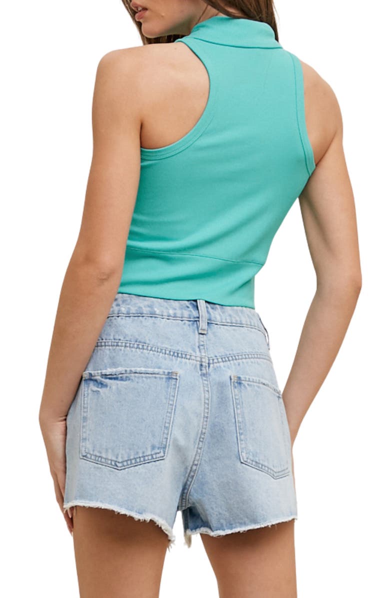 WISHLIST Ribbed Collared Tank, Alternate, color, Coastal