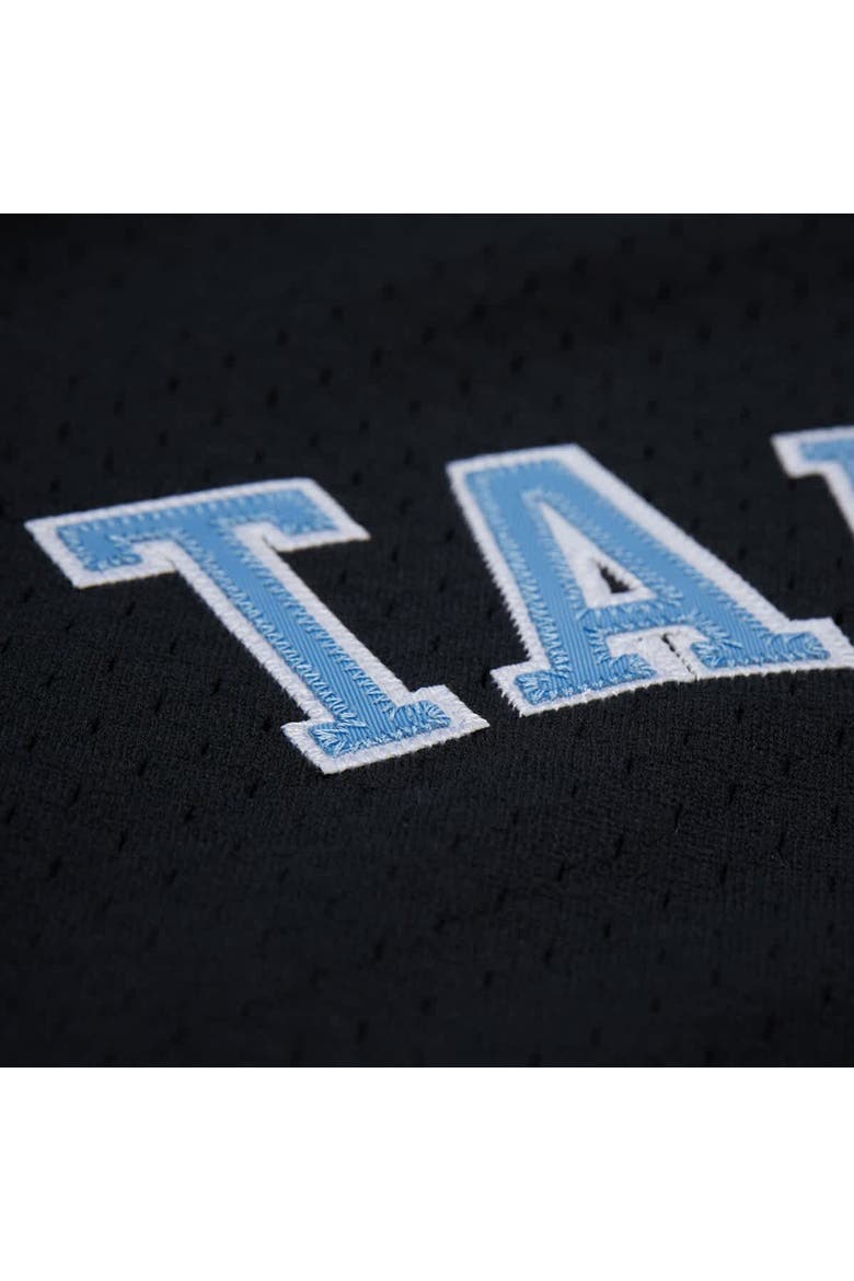 Men's Mitchell & Ness Black North Carolina Tar Heels On The Clock Full-Button Fashion Jersey, Alternate, color, Black