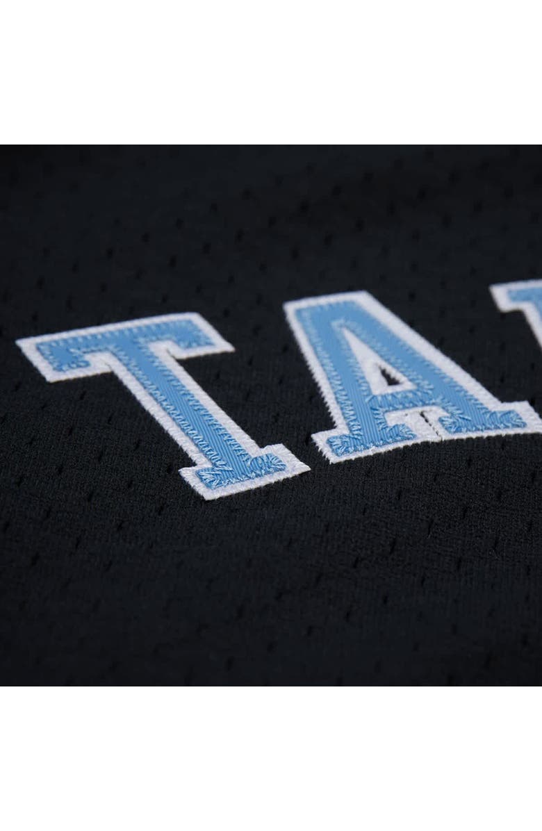 Mitchell & Ness Men's Mitchell & Ness Black North Carolina Tar Heels On The Clock Full-Button Fashion Jersey, Alternate, color, Black