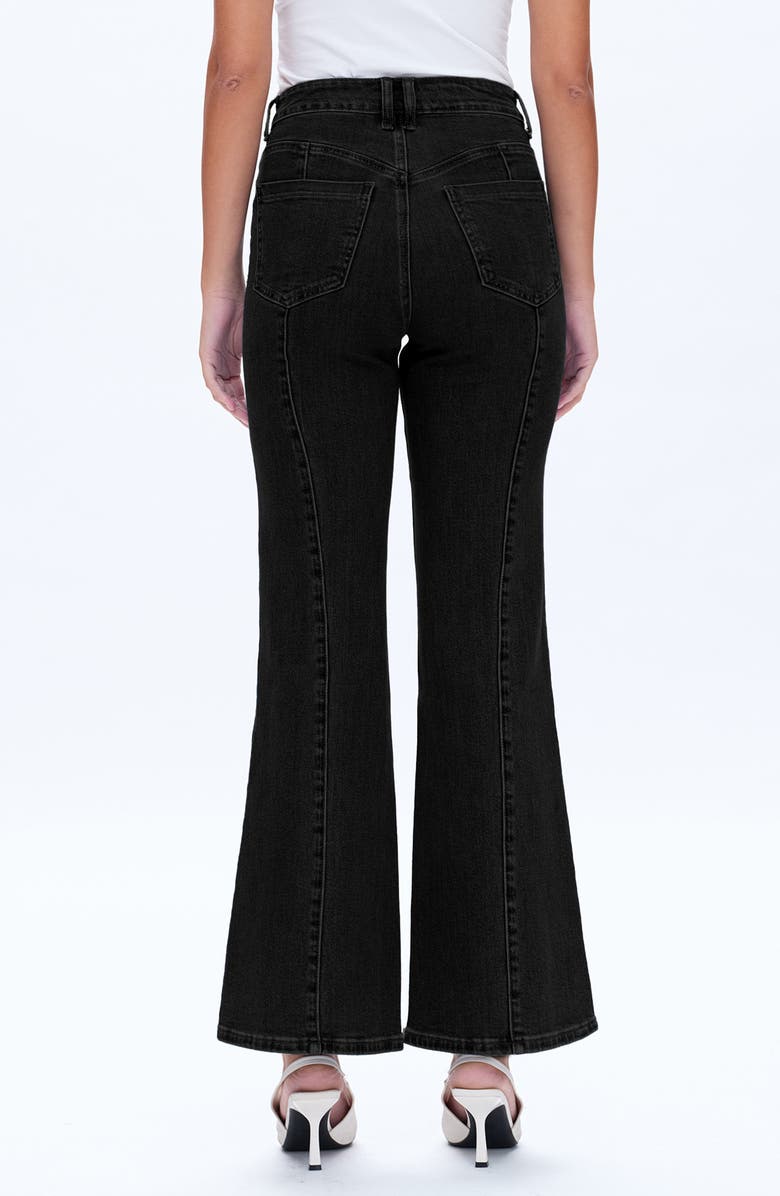 Bayeas Flap Pocket High Waist Relaxed Flare Jeans, Alternate, color, 