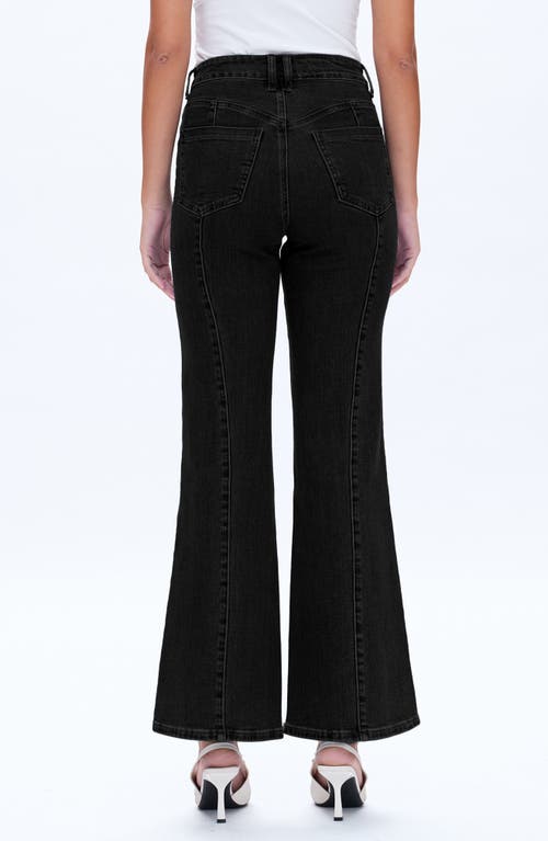 Bayeas Flap Pocket High Waist Relaxed Flare Jeans