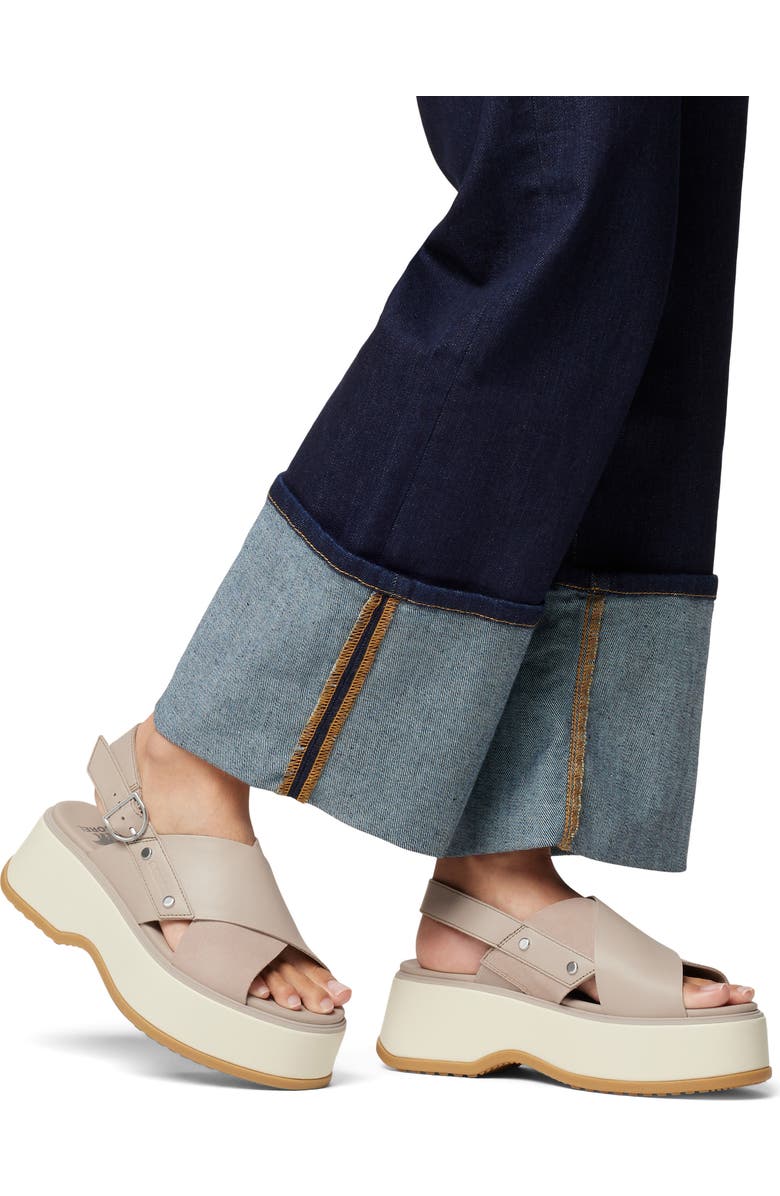 SOREL Dayspring Crisscross Sandal, Alternate, color, Crushed Clay/ Chalk