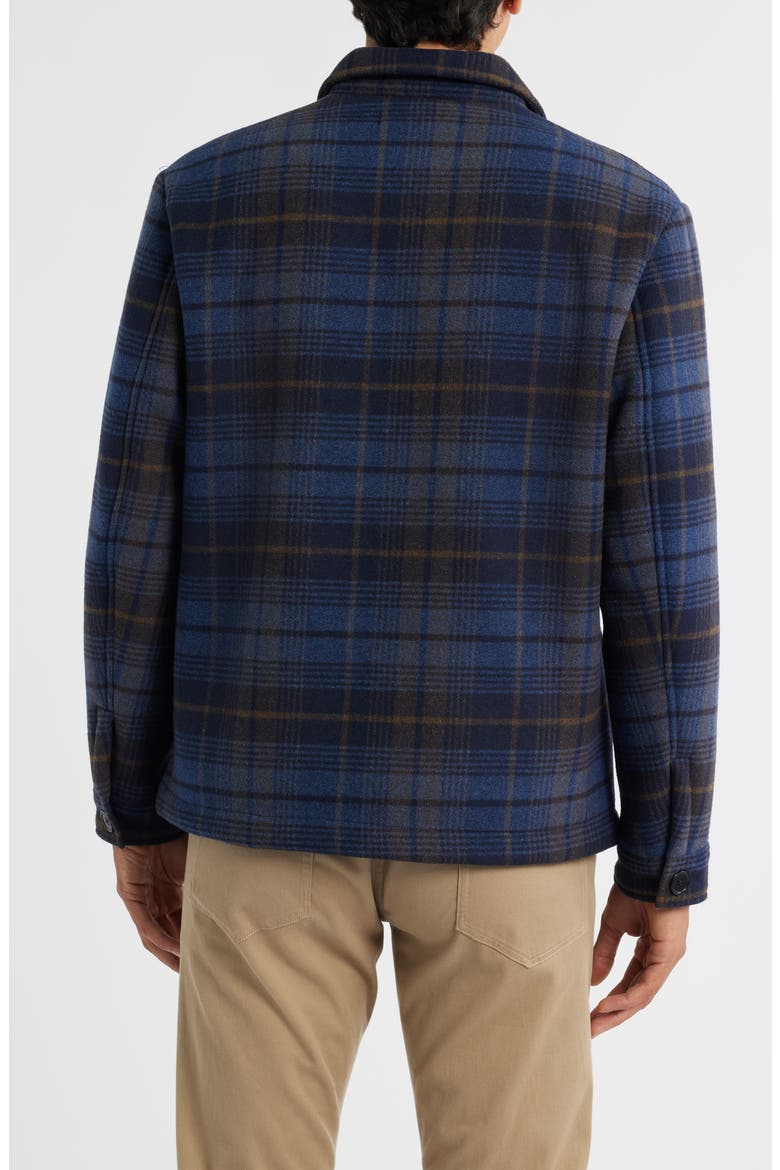 Kaden Plaid Overshirt, Alternate, color, NAVY