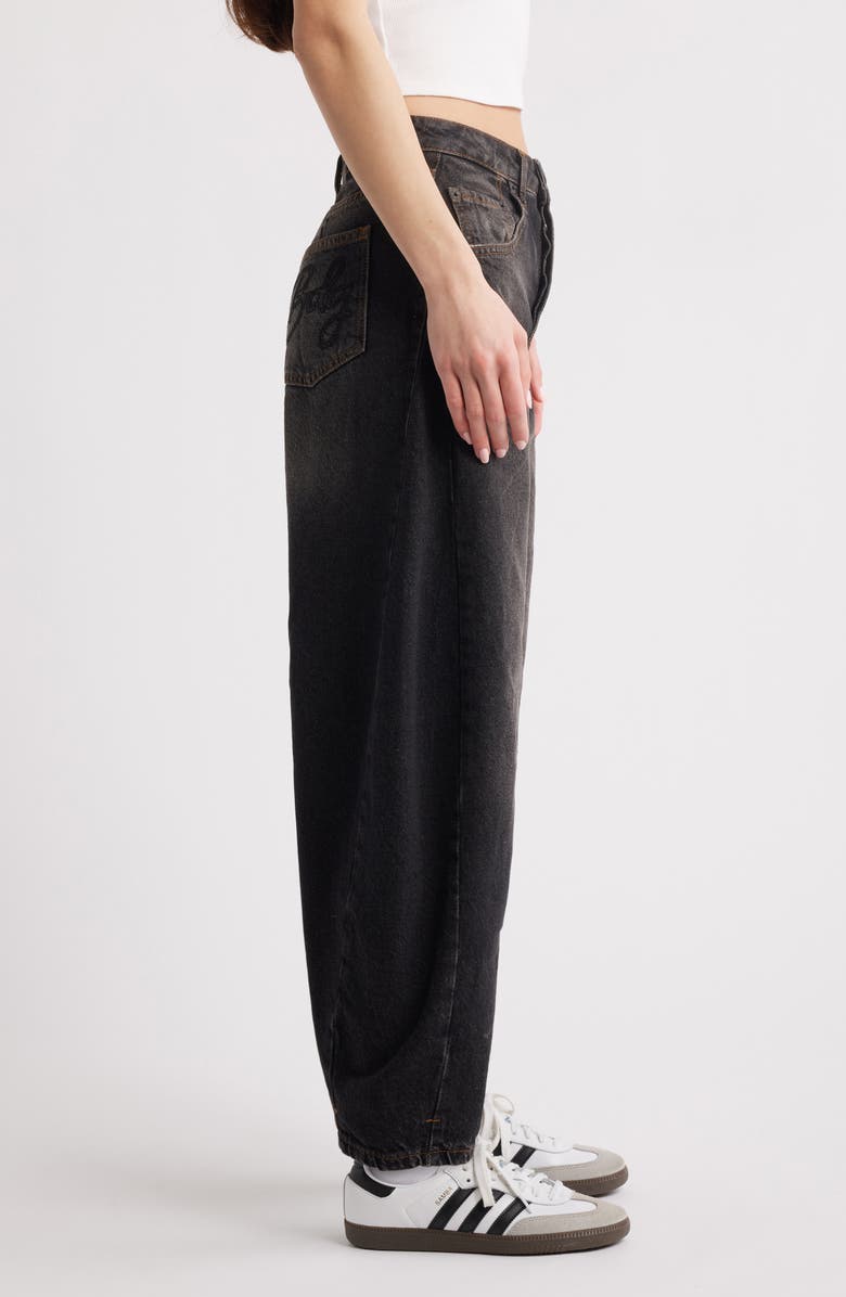 BDG Urban Outfitters Renae Horseshoe Barrel Leg Jeans, Alternate, color, 