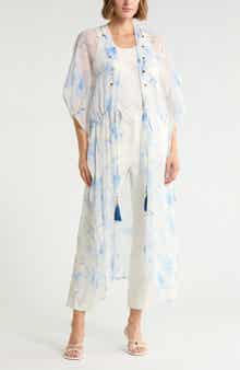 French Sky Floral Print Duster